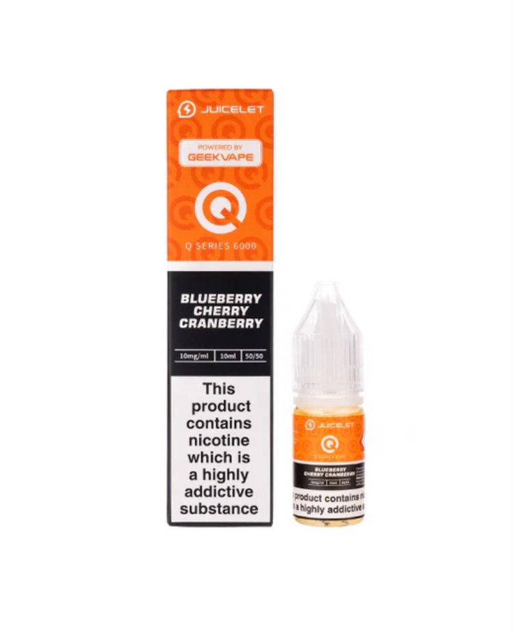Geekvape Blueberry Cherry Cranberry Q Series 6000 Nic Salt E-Liquid by Juicelet