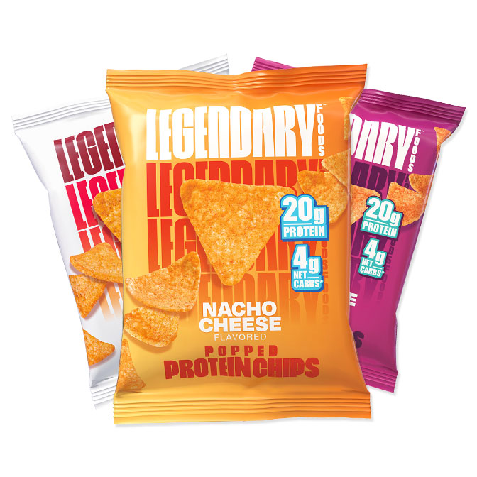 Popped Popped Protein Chips 34g by Legendary Foods