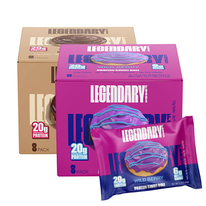 Protein Protein Sweet Roll by Legendary Foods 67g (Box of 8)