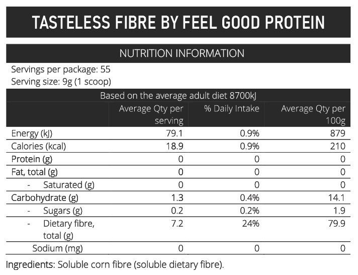 Bundle Pack! Tasteless Protein & Fibre 500g by Feel Good Protein - Image 3